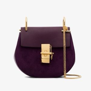 Chloe drew small in eggplant suede